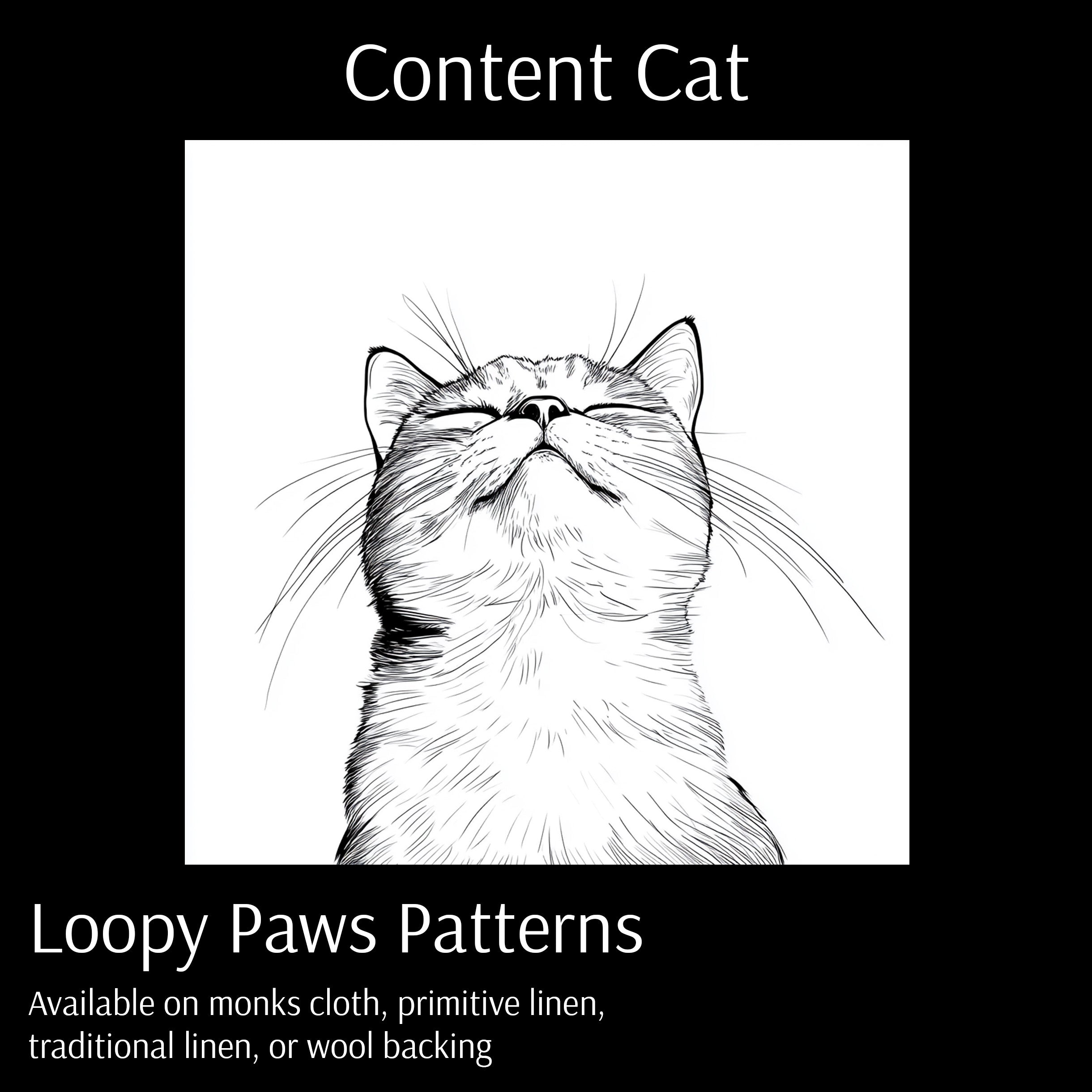 Content Cat - Loopy Paws Pattern